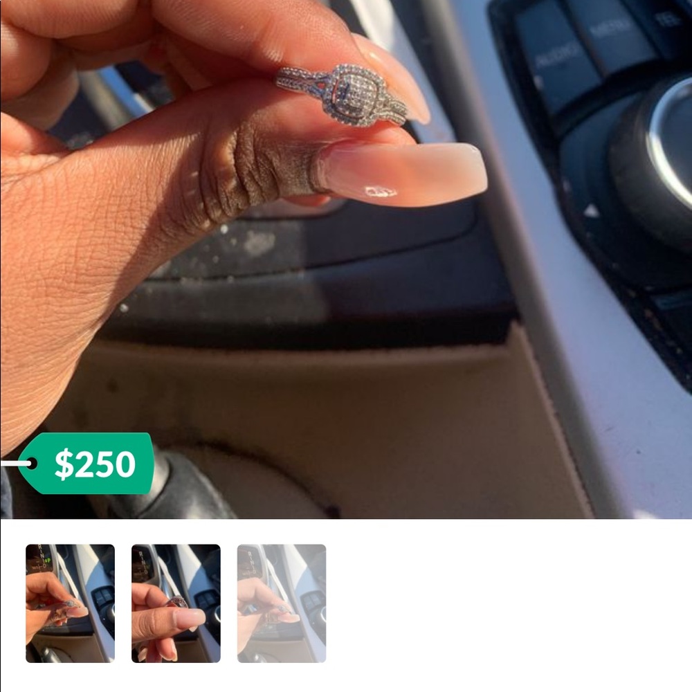 REAL DIAMOND RING WITH ORINGAL RECEIPT . - Picture 3 of 3